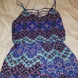 Blue Boho Romper
